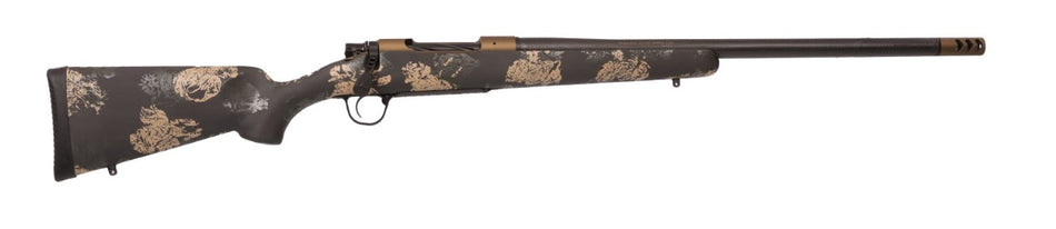 Christensen Arms 8010619400 Ridgeline FFT 7mm Rem Mag 3+1 22" Carbon Fiber/Threaded Barrel, Burnt Bronze Cerakote, Green with Black/Tan Accents Stock