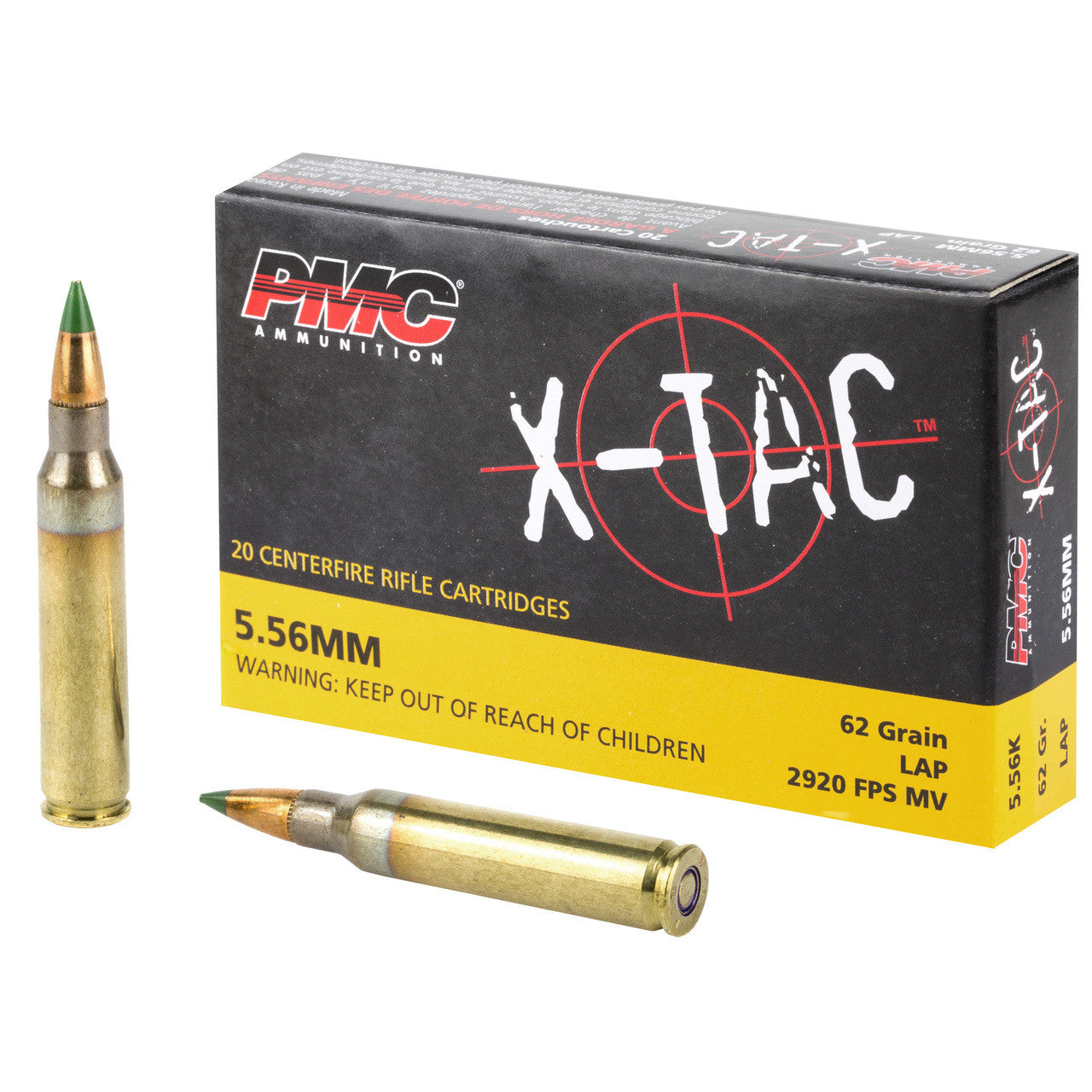 PMC 5.56 NATO M855 GREEN TIP 62GR