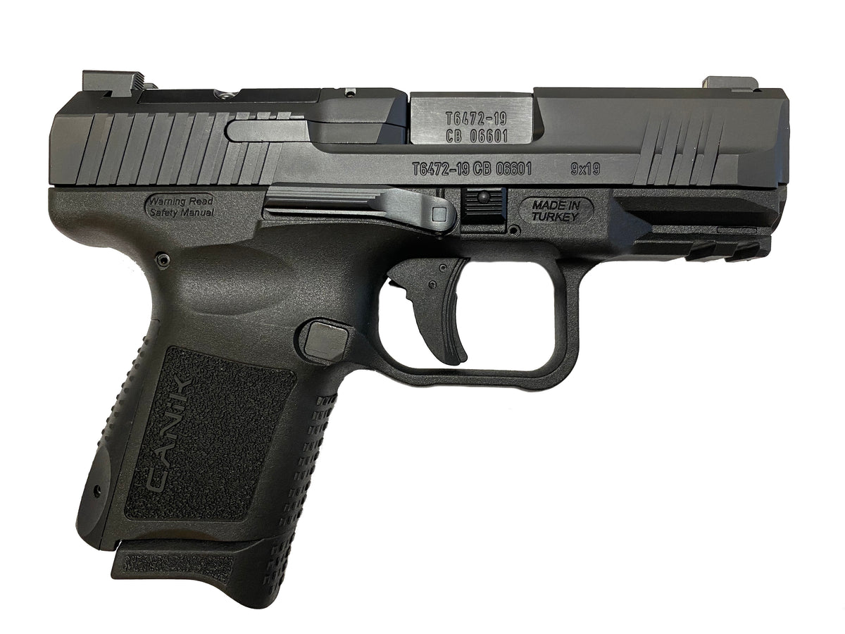 Canik HG5643N TP9 Elite Subcompact 9mm Luger 15+1/12+1, 3.60" Black Nitride Match Grade Barrel, Optic Ready/Serrated Steel Slide, Polymer Frame w/Picatinny Rail & Interchangeable Backstrap Grip