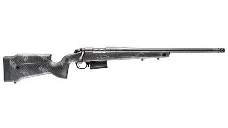 Bergara Rifles B14LM7513CF B-14 Crest 7mm PRC 5+1 22" Sniper Gray Cerakote #5 Contour Threaded Barrel, Sniper Gray Cerakote Steel Receiver, Black & Gray Sponge Fixed Carbon Fiber Stock