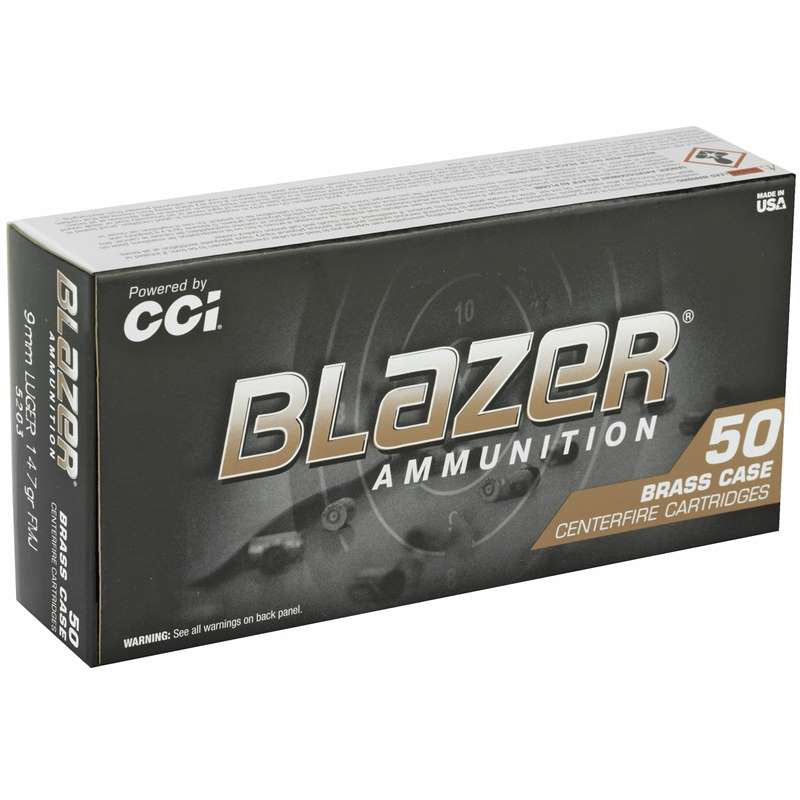 CCI Blazer Brass Pistol Ammo 9mm 147 gr. FMJ Subsonic