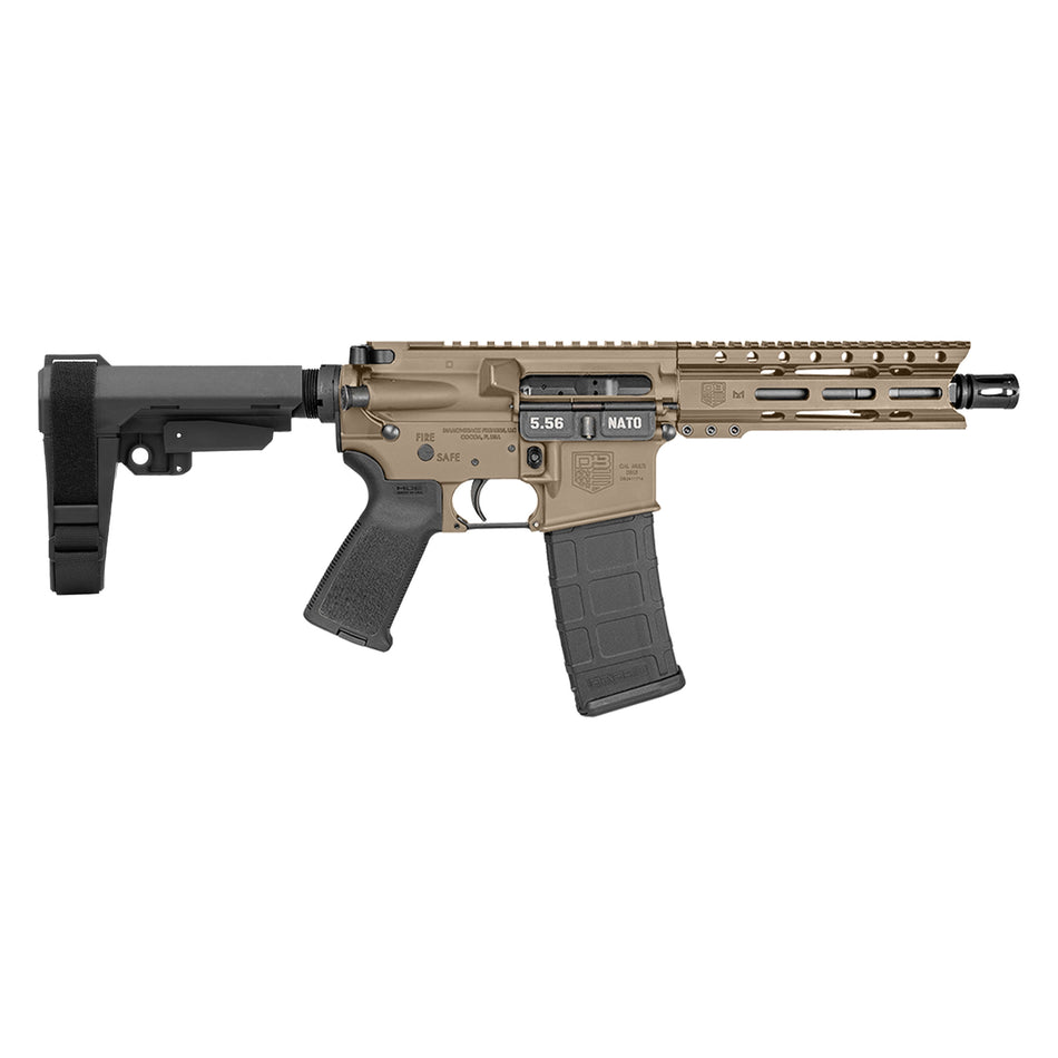 Diamondback DB1913K061 DB15 5.56 NATO 30+1 7" Flat Dark Earth Cerakote Heavy Barrel 7075-T6 Aluminum Receiver 6" M-LOK Handguard SBA3 Brace Magpul MOE Grip