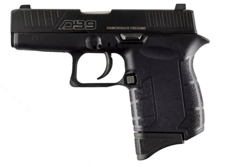 Diamondback DB0200P001 DB9 Gen4 Micro-Compact Frame 9mm Luger 6+1, 3.10" Stainless Steel Barrel, Black Serrated Stainless Steel Slide, Black Polymer Frame w/Beavertail & Grip