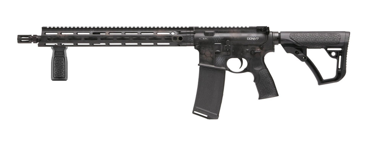 Daniel Defense 0212802267047 DDM4 V7 5.56x45mm NATO 16" 30+1 Rattlecan Cerakote 6 Position w/SoftTouch Overmolding Stock