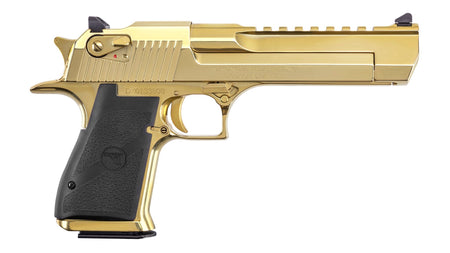 Magnum Research DE357ZNG Desert Eagle Mark XIX 357 Mag 9+1 6" Picatinny Rail Barrel, Gold Zirconium Nitride Serrated Slide & Frame
