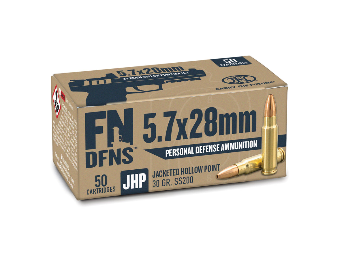 FN DFNS SS200 5.7x28mm FN 30 gr JHP ammo