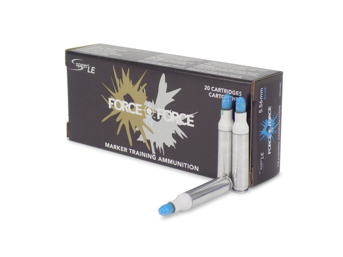 Training Rounds 556 Speer LE Force On Force 5.56 Training Marker Rounds - Blue at Fast Ammo