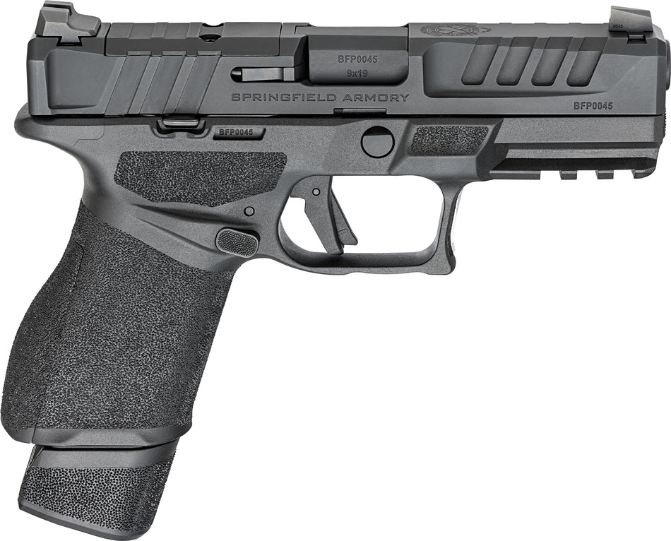 Springfield Armory EC9409BU Echelon Compact 9mm Luger 15+1 18+1 4" Black Melonite Steel Barrel & Optic Ready/Serrated Slide, Black Polymer Frame w/Picatinny Rail, Textured Grip, Ambidextrous