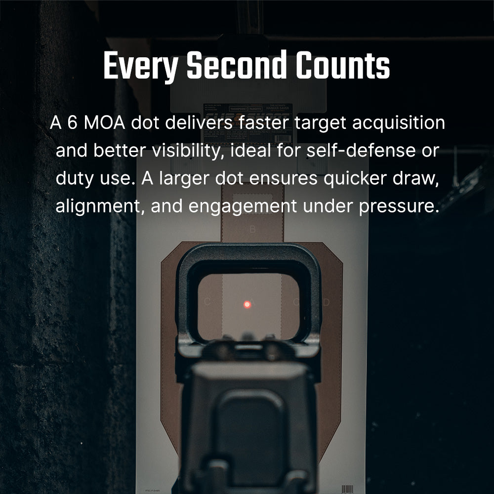 Osight K 6 MOA Red Dot Sight RMSc Footprint Side-Loading Battery Compact