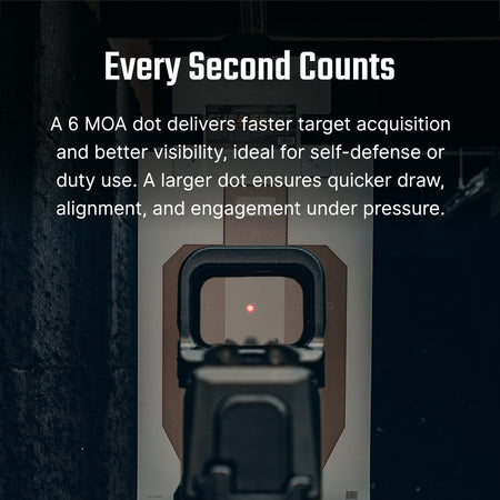 Osight K 6 MOA Red Dot Sight RMSc Footprint Side-Loading Battery Compact