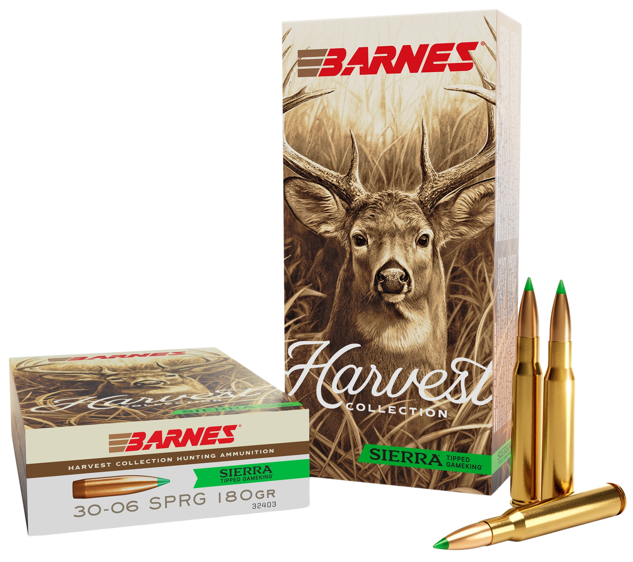 Barnes Bullets 32403 Harvest 30-06 Springfield 180gr Sierra Tipped GameKing 20 Per Box/10 Case