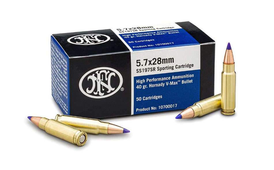 FN 10700015 V-Max Blue Tip V-Max  40 Grain 5.7x28mm FN