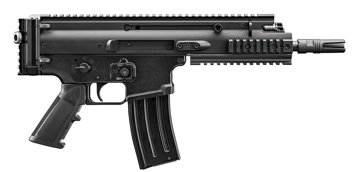 FN 38101244 SCAR 15P 5.56x45mm 10+1 7.50" Black Anodized Chrome Lined Steel Barrel, Black Anodized Aluminum Picatinny Rail Receiver, Black Polymer Grip, Ambidextrous