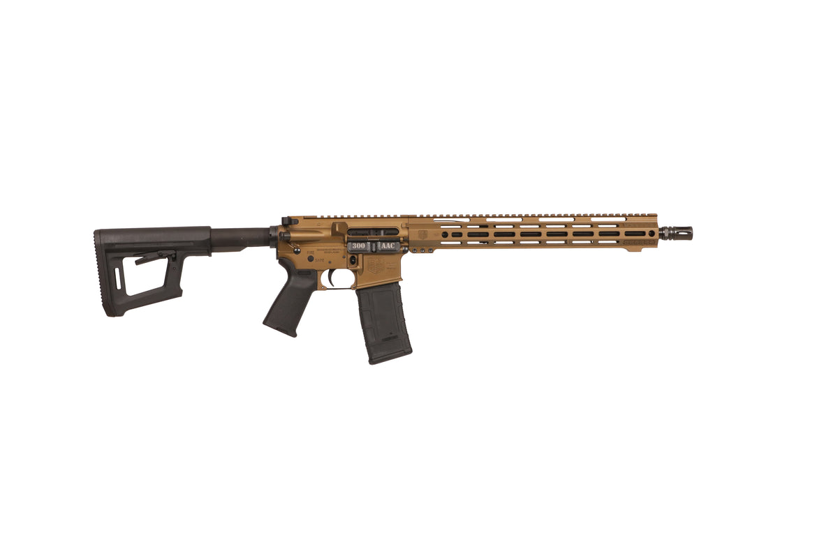 Diamondback DB1718B042 DB15 300 Blackout 30+1 Burnt Bronze Cerakote Picatinny Rail Aluminum Receiver, Black Synthetic Stock