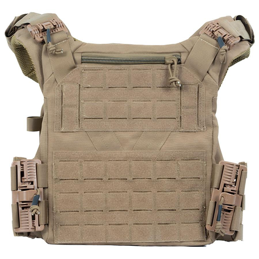 MKS Full Forge Gear Plate Carrier Shelter - Tan MOLLE Tactical Vest