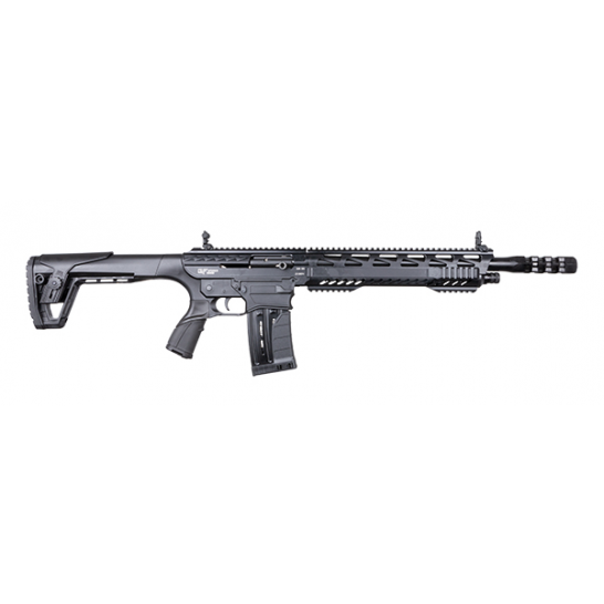 Gforce Arms GF991220DLX GF99 Deluxe 12 Gauge 5+1 20" Black Threaded Barrel, Black Cerakote Picatinny Rail Receiver, Adjustable Black Synthetic Stock