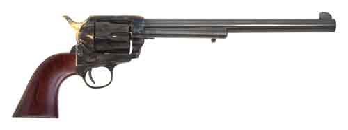 CIMARRON WYATT EARP 45LC OM FS 10" CC/BL WALNUT W/O BADGE