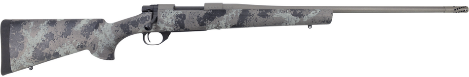 Howa HFN65CRGL 1500 Fence Line 6.5 Creedmoor 4+1 22" Tungsten Cerakote Threaded Barrel, Tungsten Cerakote Aluminum Drilled & Tapped Receiver, Gray Light Camo Fixed Synthetic Stock, Right Hand
