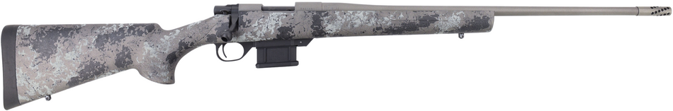 Howa HMFN6ARCGL 1500 Fence Line 6mm ARC 5+1 22" Tungsten Cerakote Threaded Barrel, Tungsten Cerakote Aluminum Drilled & Tapped Receiver, Gray Light Camo Fixed Synthetic Stock, Right Hand