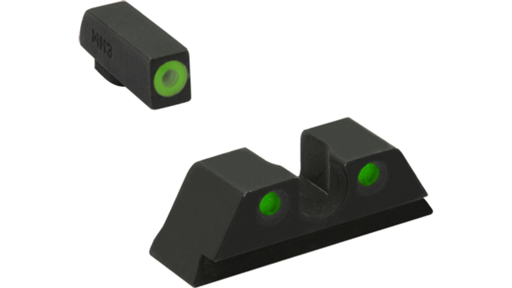 Meprolight ML47786 Hyper-Bright Green Ring Front & Green Rear Night Sights for CZ P-10