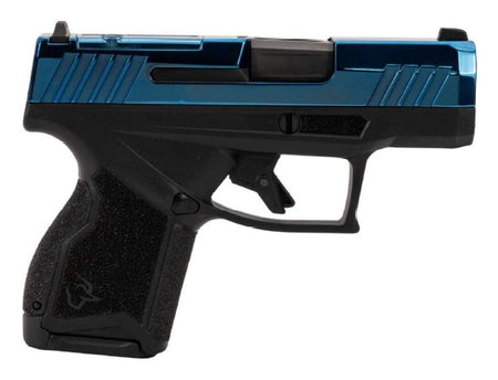Taurus 1-GX4M931-B GX4 Micro-Compact Frame 9mm Luger 13+1 3.06" Satin Black DLC Stainless Steel Barrel, Blue PVD Serrated Alloy Steel Slide, Matte Black Stainless Steel Frame, Textured Grip