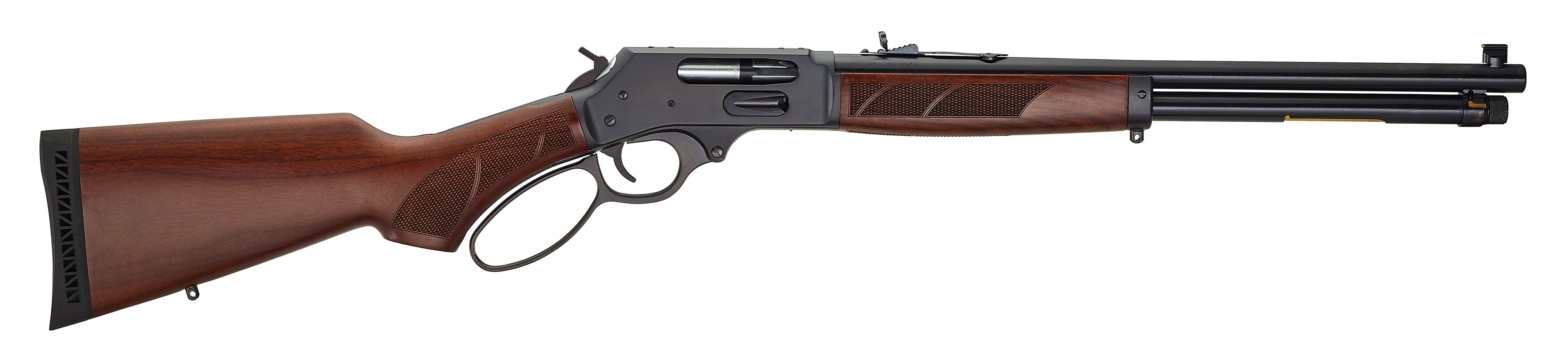 Henry H010G Side Gate Full Size 45-70 Gov 4+1 18.43" Blued Steel Barrel, Blued Steel Receiver, American Walnut Stock Right Hand