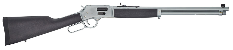 Henry H012GMAW Big Boy All Weather Side Gate Full Size 357 Mag 10+1 20" Hard Chrome Plated Steel Barrel, Satin Hard Chrome Steel Receiver, Stained Hardwood Wood Stock Right Hand
