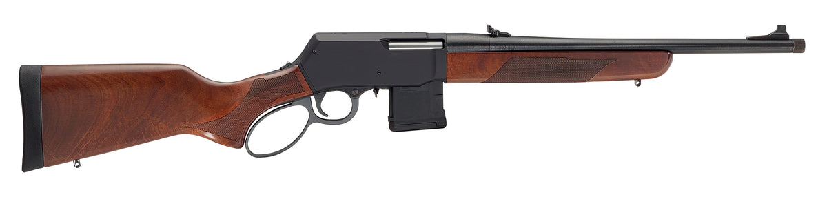 Henry H023300 Supreme 300 Blackout 10+1 16.50" Blued Threaded Barrel, Black Hardcoat Anodize Drilled & Tapped Aluminum Receiver, Fixed American Walnut Stock, Ambidextrous