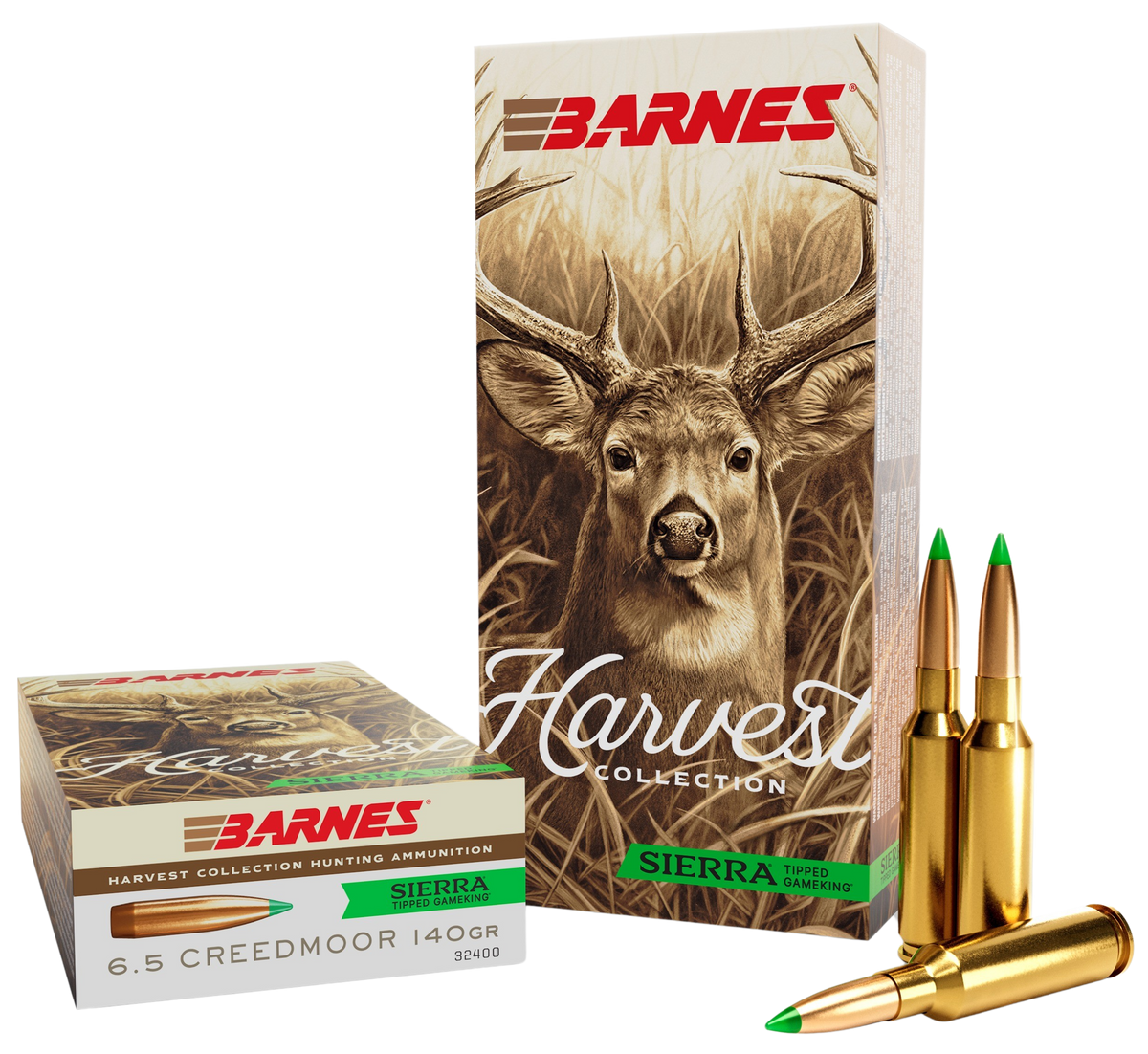 Barnes Bullets 32400 Harvest 6.5 Creedmoor 140gr Sierra Tipped GameKing 20 Per Box/10 Case