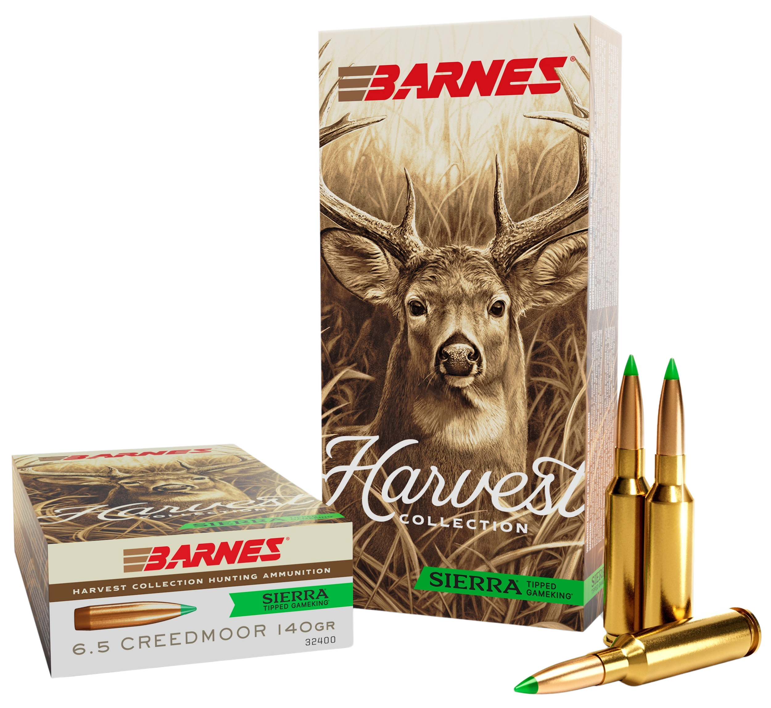 Barnes Bullets 32400 Harvest 6.5 Creedmoor 140gr Sierra Tipped GameKing 20 Per Box/10 Case