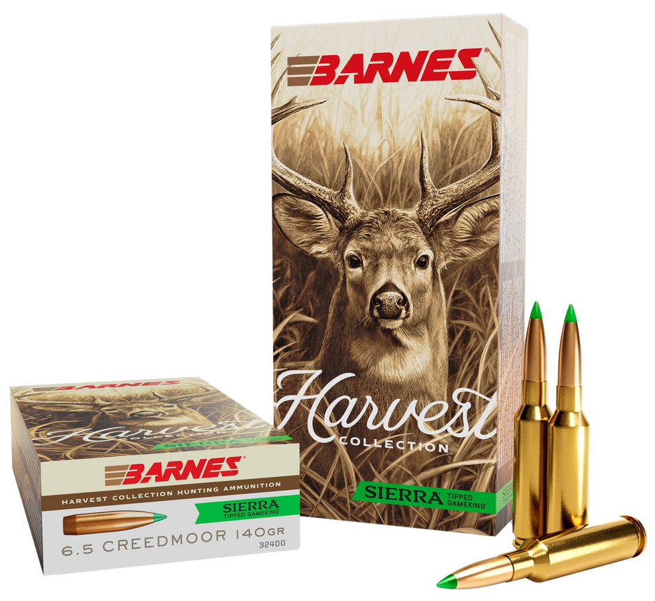 Barnes Bullets 32400 Harvest 6.5 Creedmoor 140gr Sierra Tipped GameKing 20 Per Box/10 Case