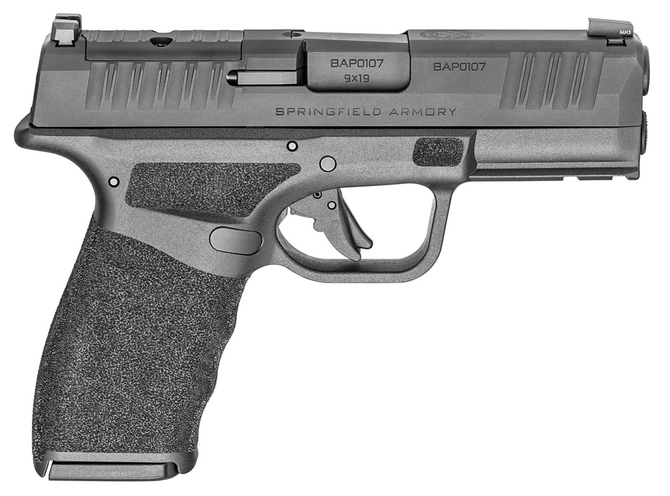 Springfield Armory HCP9379BOSP15 Hellcat Pro OSP Compact 9mm Luger 15+1 3.70" Black Melonite Steel Barrel & Optic Ready/Serrated Slide, Black Polymer Frame w/Picatinny Rail, Textured Grip