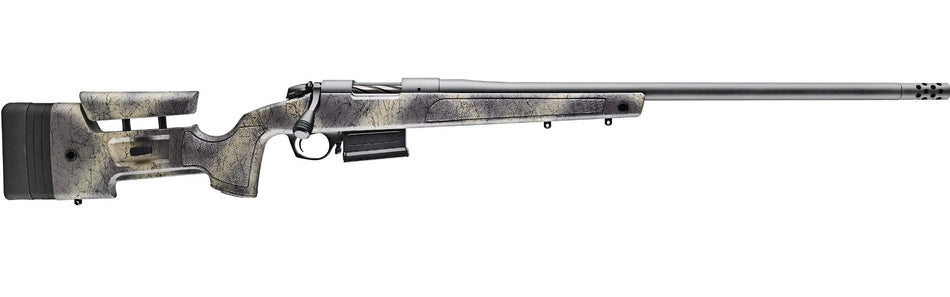 Bergara Rifles B14S3815 B-14 Wilderness HMR 25 Creedmoor 5+1 24" Sniper Gray Cerakote Threaded Barrel, Sniper Gray Cerakote Steel Drilled & Tapped Receiver, Wilderness Camo w/Black Webbing Adj Cheek &