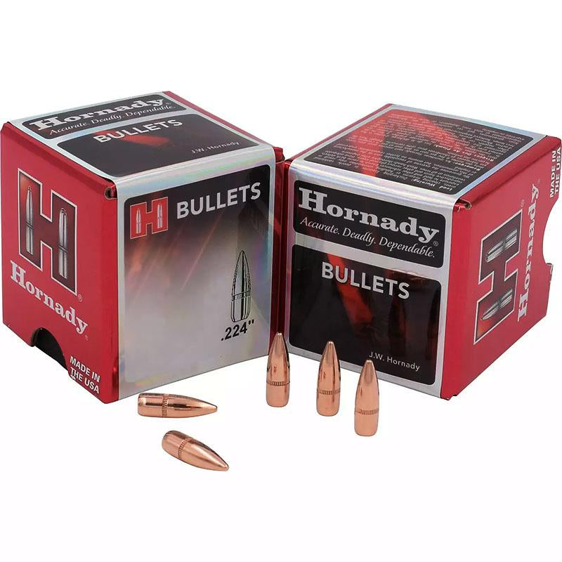 Hornady Traditional .22 cal .224" 62 gr FMJ Rifle Reloading Bullets 5500/ct