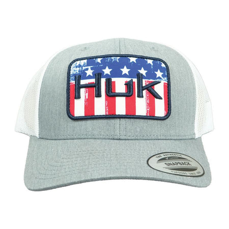 Huk Salute Trucker Hat in Heather Grey
