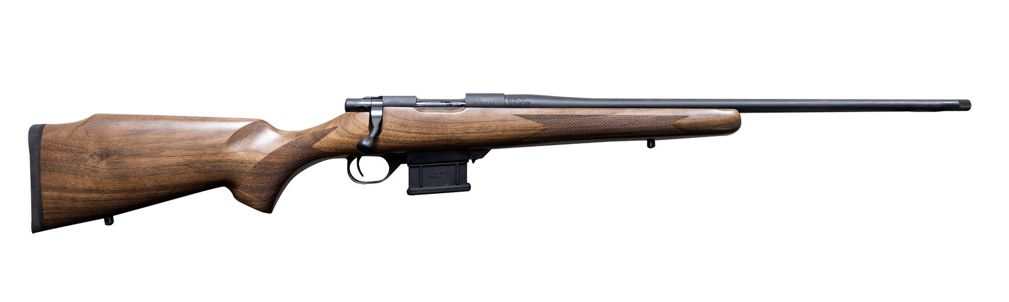 Howa HWH223 M1500 Mini Hunter 223 Rem 5+1 22" Blued Threaded Barrel, Blued Drilled & Tapped Steel Receiver, Walnut Fixed Stock, Right Hand