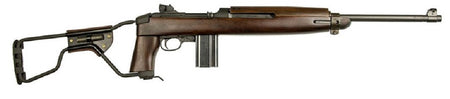 Inland MFG ILM150 M1A1 Paratrooper Carbine 30 Carbine 15+1 18" Barrel, Black Metal Finish, Type 2 Barrel Band, Black Side, Folding Wire Stock w/Low Wood Walnut Forearm & Pistol Grip