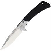 Remington EDC Drop Point Folding Knife 4" D2 Satin Blade Black G10 Handle