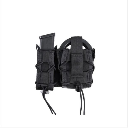 High Speed Gear LEO Platform MOLLE Open Top Cuff Case with Pistol TACO Black