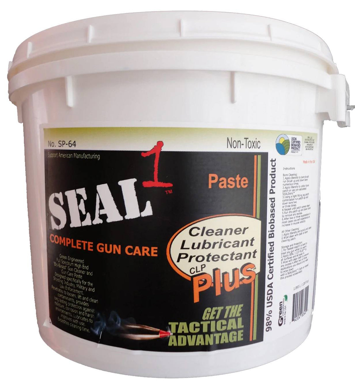 SEAL1 CLP Plus Paste 1 Gallon Pail Firearm Cleaner