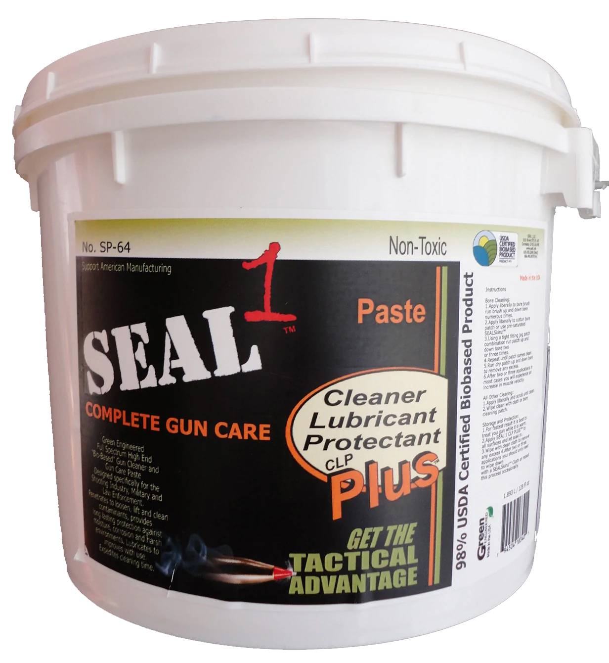 SEAL1 CLP Plus Paste 1 Gallon Pail Firearm Cleaner