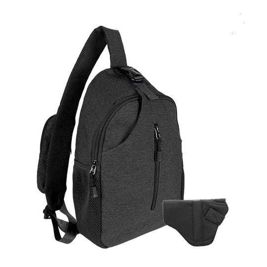 Jessie & James Kyle Minimalist Sling Shoulder Concealed Carry Backpack Black 16Hx11Wx4.5D