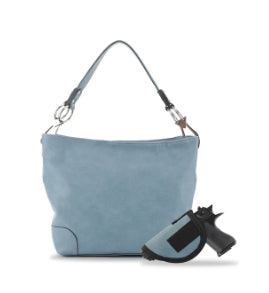 Jessie & James Lydia Lock and Key Hobo Shoulder Bag 9"H x 11"W x 4"D - Dark Blue