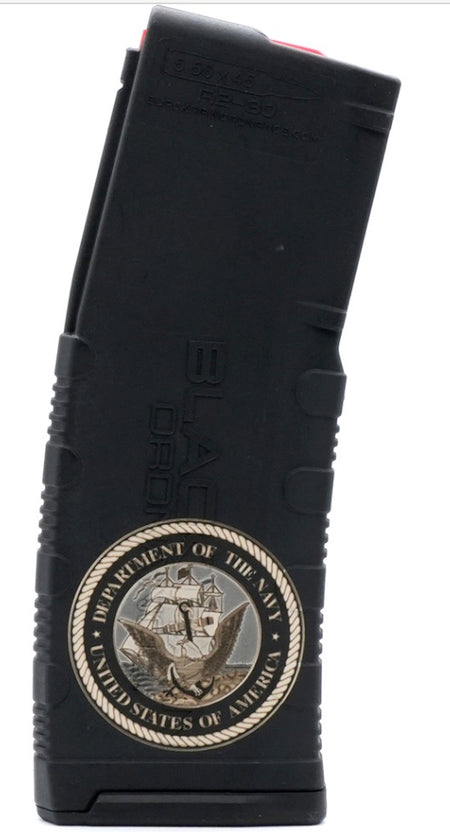 Black Rain Laser Etched 30-Round AR Magazine - US Navy SEAL