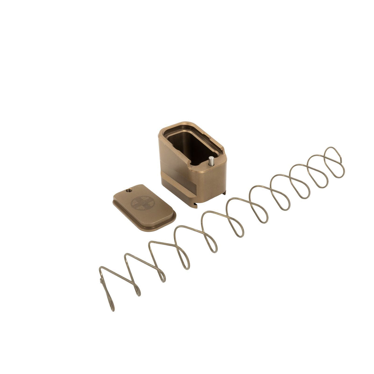 Shield Arms +5/4 Magazine Extension Mud Brown for Glock 26/27
