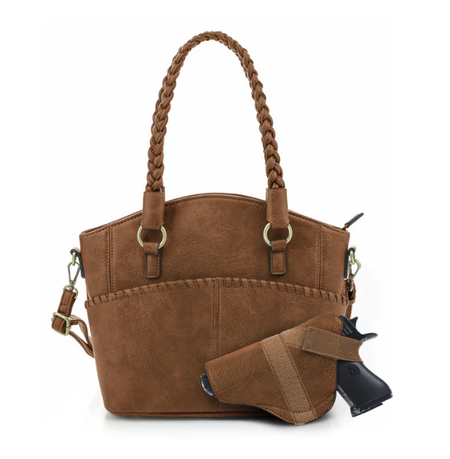 Jessie & James Bella Concealed Carry Tote 10.3"H x 13"W x 5.3"D - Tan