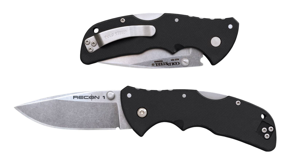 Cold Steel Mini Recon 1 Folding Knife 7 In OAL 3 In Spear Point Blade