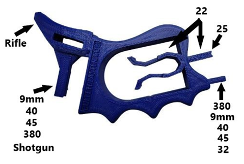 BulletBlaster Multi-Caliber Gun Magazine Loading Tool Blue