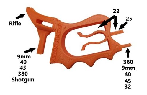 BulletBlaster Multi-Caliber Gun Magazine Loading Tool Orange