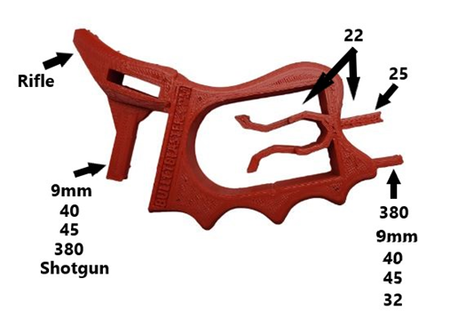 BulletBlaster Multi-Caliber Gun Magazine Loading Tool Red